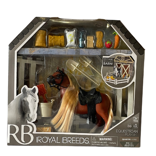 Royal Breeds Equestrian Playset - Quarter Horse - Dapple Grey Mare –