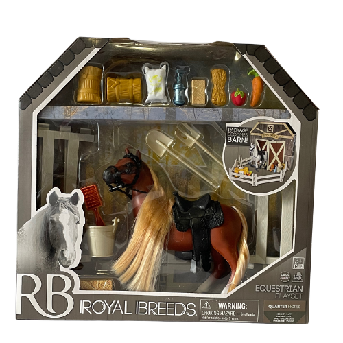 Royal Breeds Equestrian Playset Quarter Horse Dapple Grey Mare awesomeitems4u