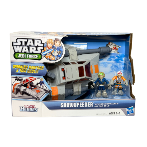 Star Wars Jedi Force Snowspeeder with Luke Skywalker & Han Solo Mini Figure Set