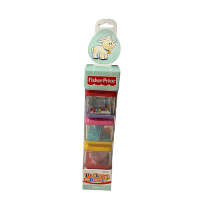 New 2004 Fisher Price Peek A Blocks. Shiny, Clicks, and Pig H6709