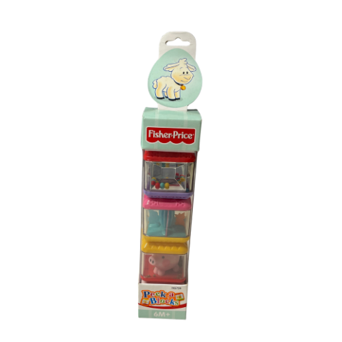 New 2004 Fisher Price Peek A Blocks. Shiny, Clicks, and Pig H6709