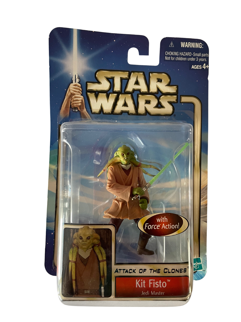 2002 Star Wars Attack of the Clones Kit Fisto Jedi Master Action Figure