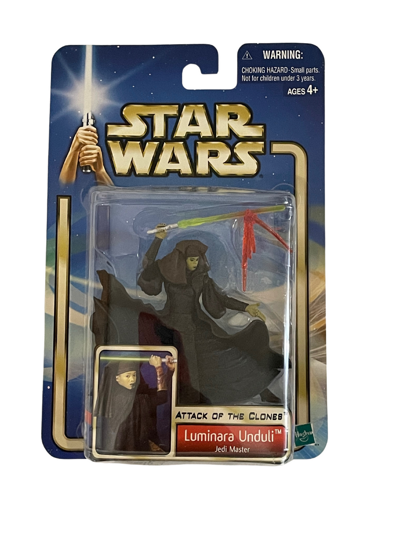 2002 Star Wars Attack of the Clones Luminara Unduli Jedi Master Action Figure