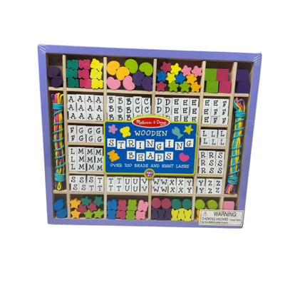 Melissa & Doug Wooden Stringing Beads set