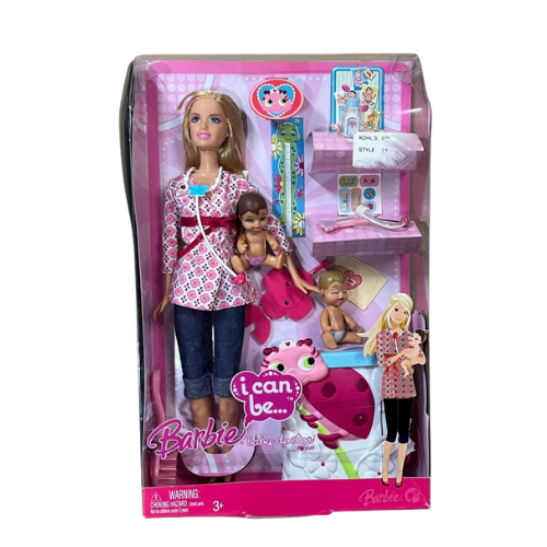 2008 Barbie I Can Be Baby Doctor Playset – Includes 2 Babies & Accessories L9445