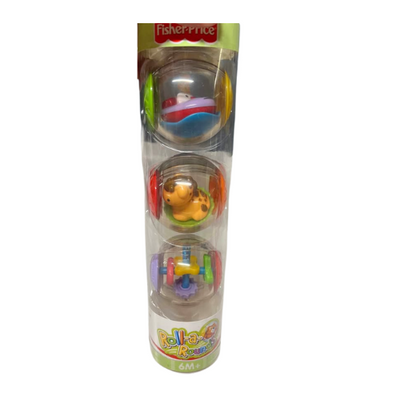 New 2005 Fisher-Price Roll-a-Rounds Baby Balls, 3 Pack