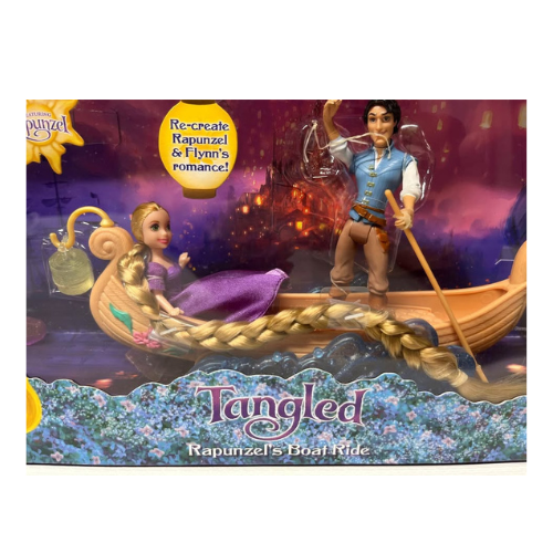 2010 Disney Rapunzel’s Boat Ride w/ Flynn Rider NEW RETIRED Tangled Dolls