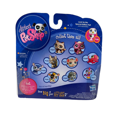 Littlest Pet Shop 1458 Shaggy Mop Puppy Dog 1459 Cockatoo Bird. New 2009