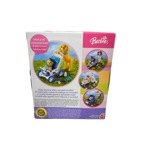 2003 Barbie Posh Pets Dog Stroller Puppy B6288