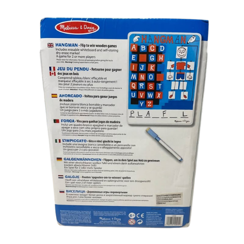 Melissa & Doug Flip To Win Wooden Game Hangman