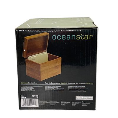 Ocean Star Bamboo Recipe Box