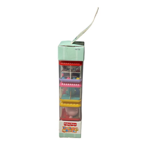 New 2004 Fisher Price Peek A Blocks. Shiny, Clicks, and Pig H6709