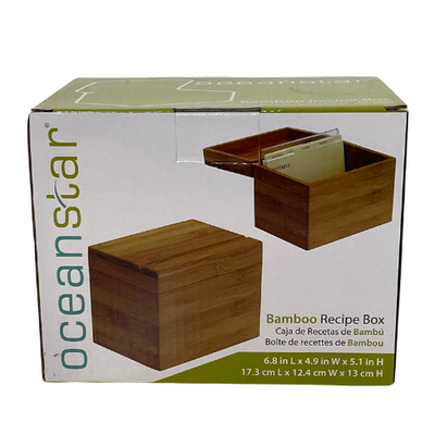 Ocean Star Bamboo Recipe Box