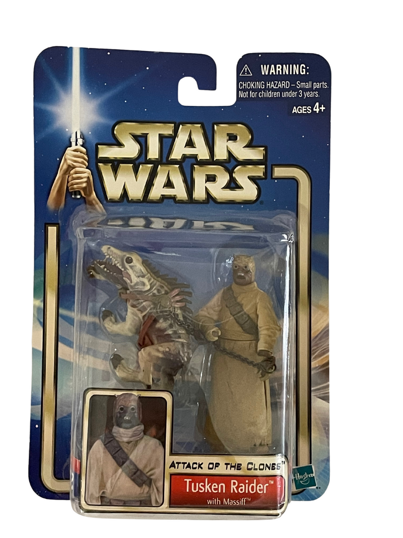 2002 Star Wars Attack of the Clones Tusken Raider with Massiff Action Figure