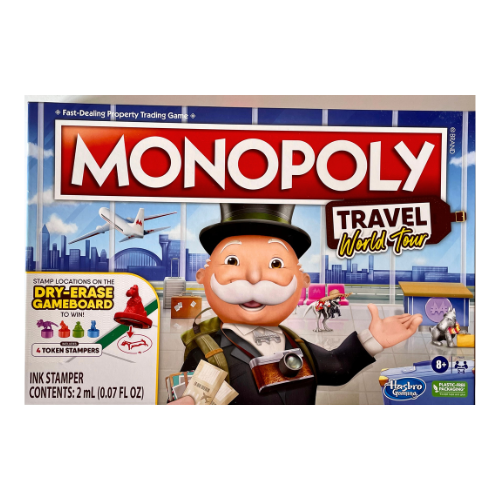 Monopoly Travel World Tour Dry Erase Board Game