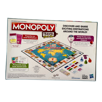 Monopoly Travel World Tour Dry Erase Board Game