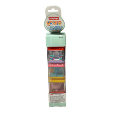 New 2004 Fisher Price Peek A Blocks. Shiny, Clicks, and Pig H6709