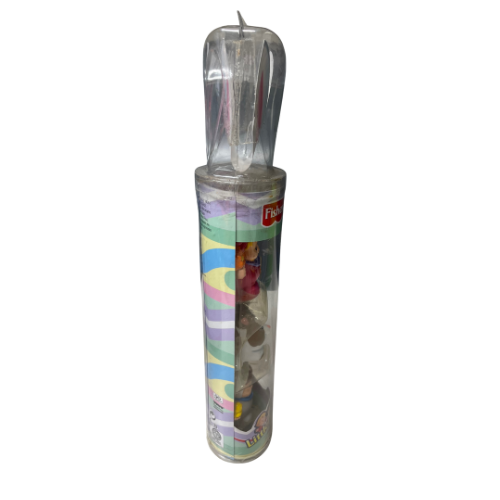 2003 Fisher Price Little People Easter Tube - Girl, Boy & Rabbit