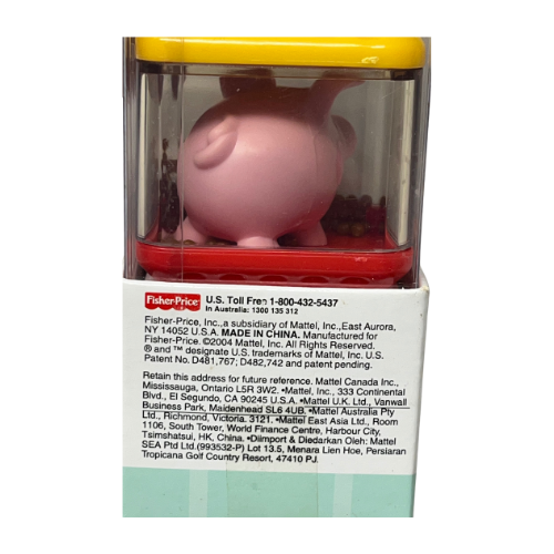 New 2004 Fisher Price Peek A Blocks. Shiny, Clicks, and Pig H6709