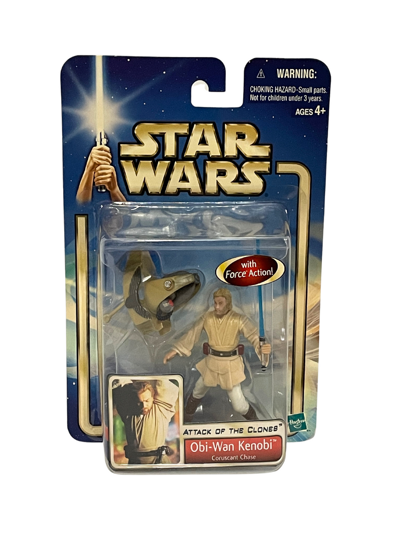 Star Wars Attack of the Clones Obi-Wan Kenobi Coruscant Chase Action Figure