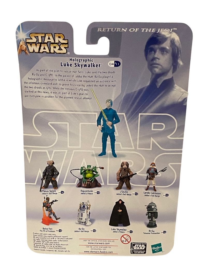 2004 Star Wars Return of the Jedi  Holographic Luke Skywalker Jabba&