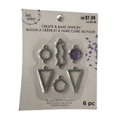 Create & Bake Jewelry Fillable Metal Charms