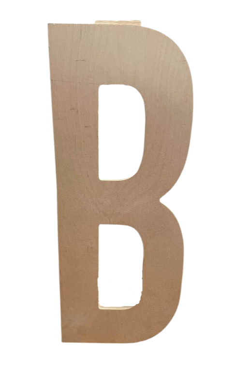 Unfinished Wood Letter "B"