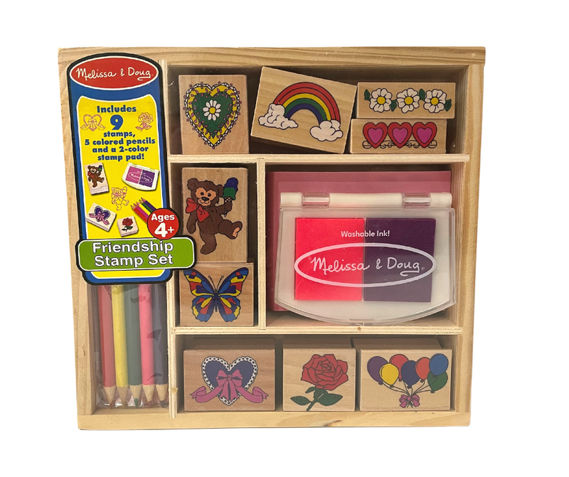 Melissa & Doug Wooden Stamp Set: Friendship