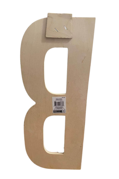 Unfinished Wood Letter "B"