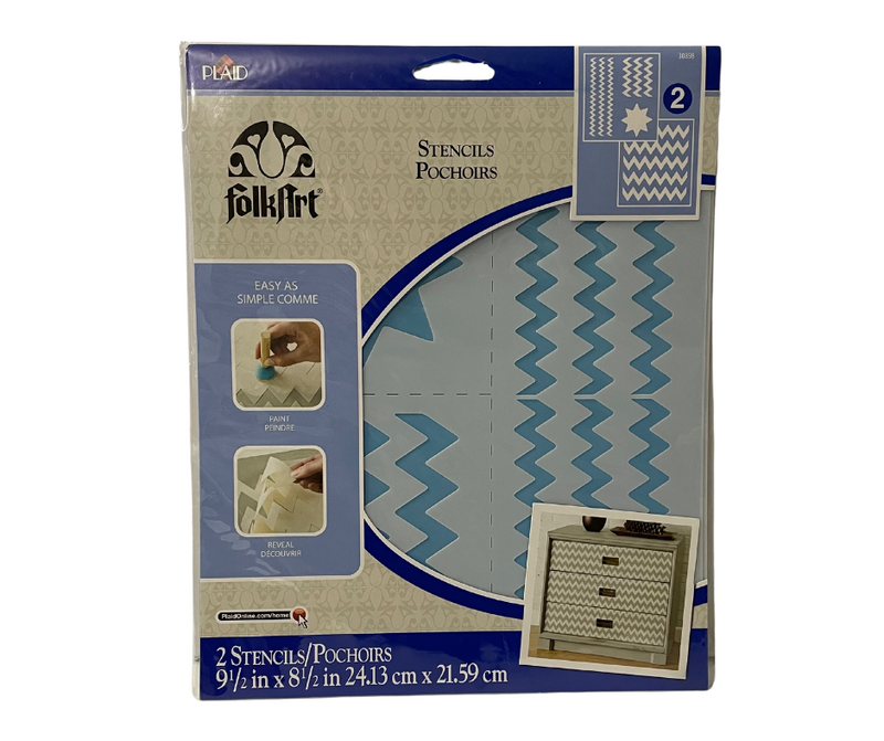 Plaid FolkArt Stencils Chevron 