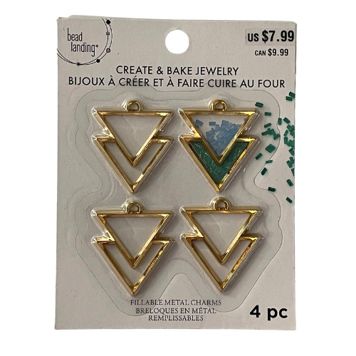 Create & Bake Jewelry Fillable Metal Charms