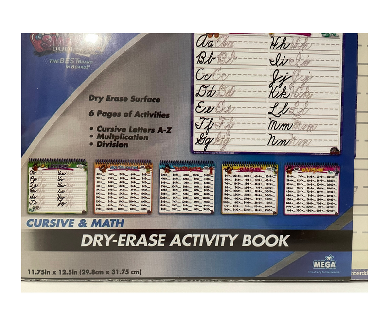 Dry Erase Activity Book, Cursive & Math