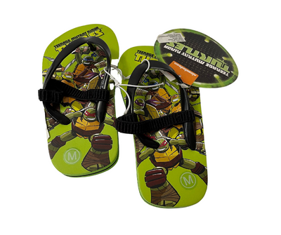 Boys Teenage Mutant Ninja Turtles Green Flip Flops