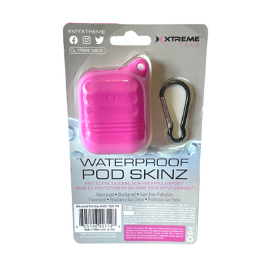 Xtreme Tech Waterproof Pod Skinz 1st Gen & 2nd Gen Apple Airpods Pink, Blue &