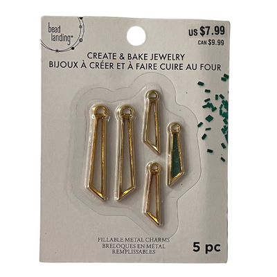 Create & Bake Jewelry Fillable Metal Charms