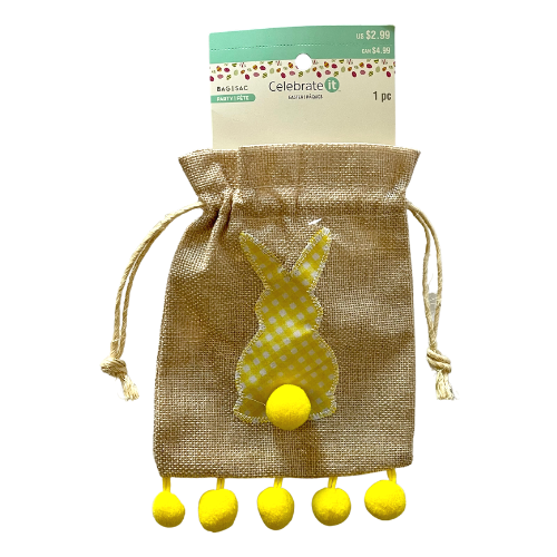 Burlap Easter Bunny Bag/Sac