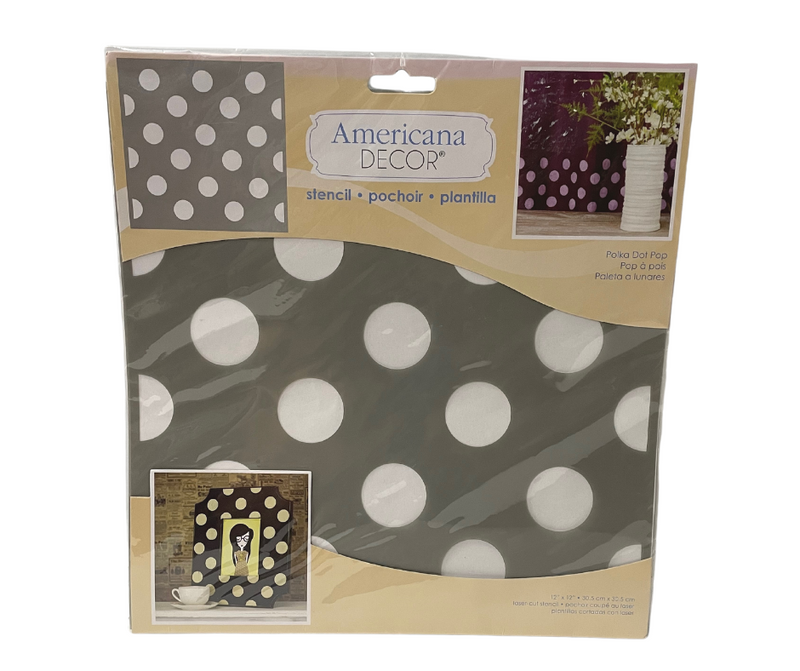 Decoart Americana Stencil Decor Polka Dot Pop