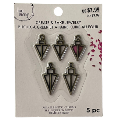 Create & Bake Jewelry Fillable Metal Charms