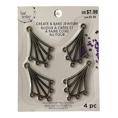 Create & Bake Jewelry Fillable Metal Charms