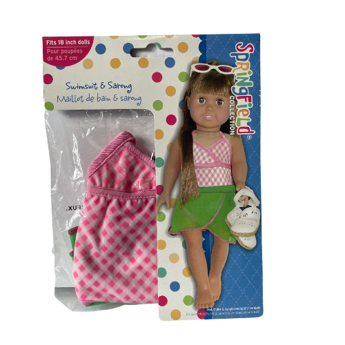 Springfield Collection 18-inch Doll Swimsuit & Sarong