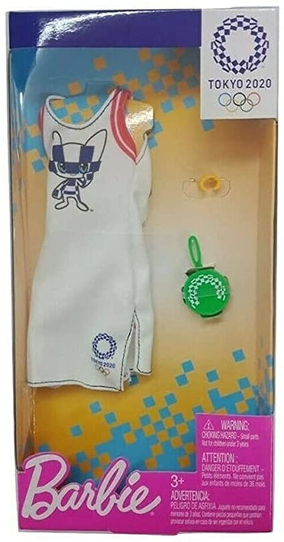 Barbie Tokyo 2020 White Olympic Games outfit with accessories